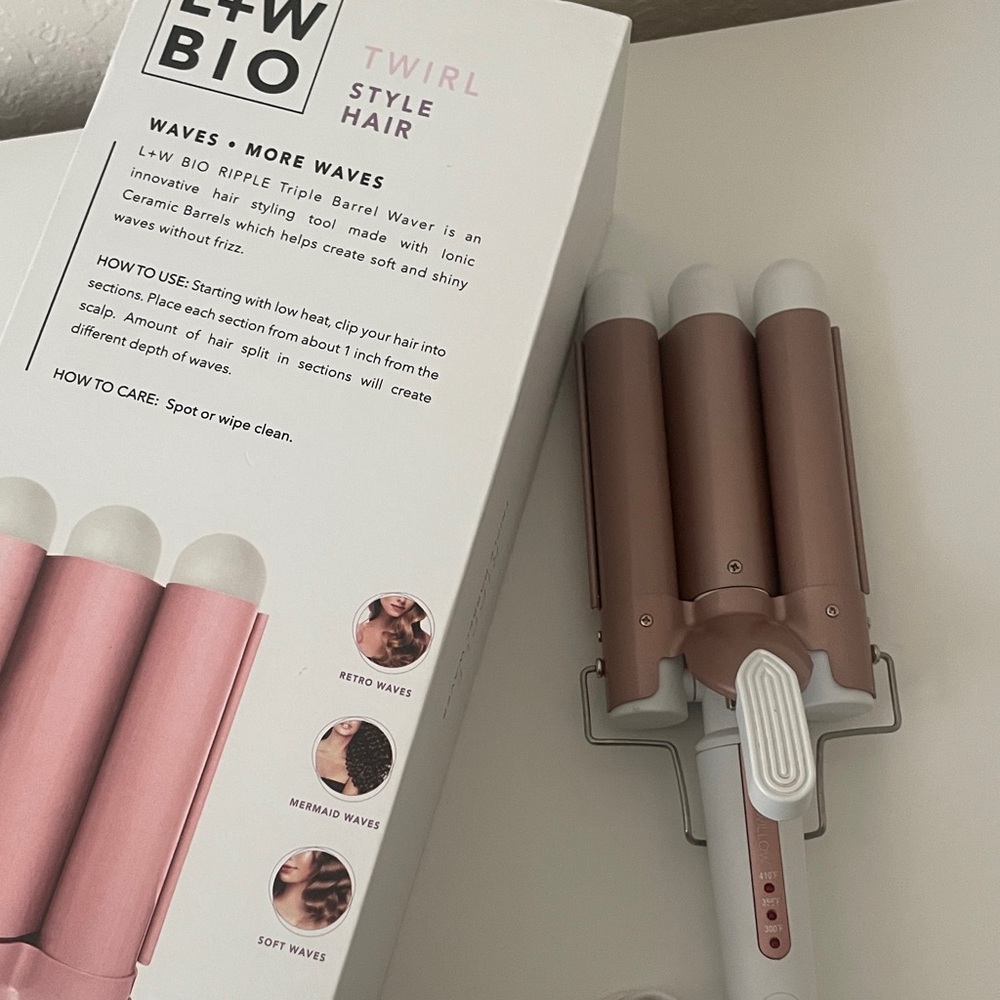 L+W Bio  Hair Waver in Pink and White